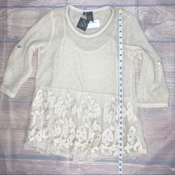 Moda Italy/Neiman Marcus Silk And Lace Tunic Size Small NWT - Picture 8 of 16